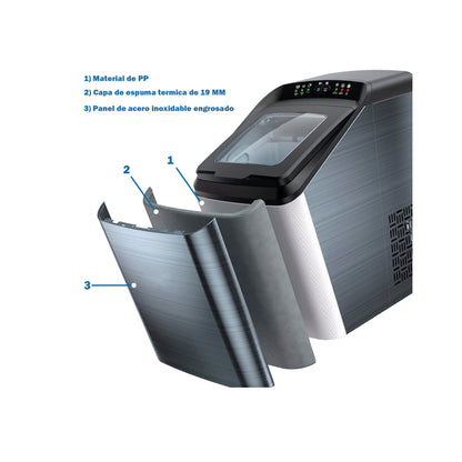 Máquina de hielo autolimpiante